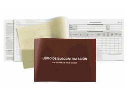 Libro Subcontratación Miquelrius A4 apaisado juego de 10 hojas autocopiativas en castellano